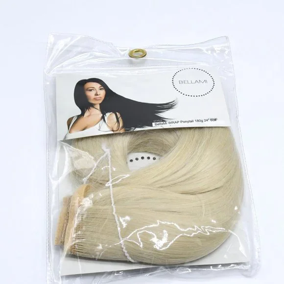 NWT Bellami FAUX WRAP PONYTAIL 180G 24 ASH BLONDESynthetic  display picture 3